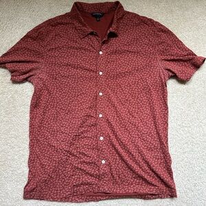 Men's Red Patterned Shirt
